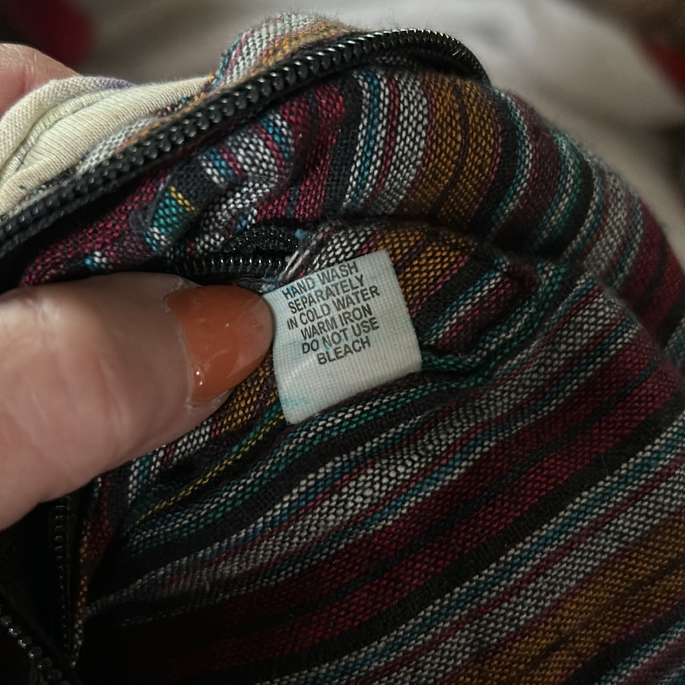 Vintage Patchwork Peace Printed Shoulder Bucket Hippie Bag - Picture 14 of 14